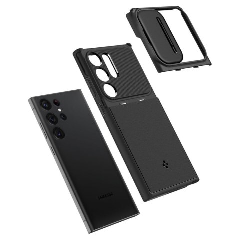 Etui na telefon Samsung Galaxy S23 Ultra Spigen Optik Pancerne Czarne