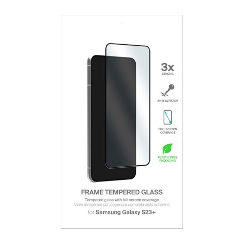 Szkło hartowane PURO Frame Tempered Glass Samsung Galaxy S23+ Plus (czarna ramka)