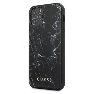 Etui iPhone 12 mini Guess GUHCP12SPCUMABK czarny hardcase Marble