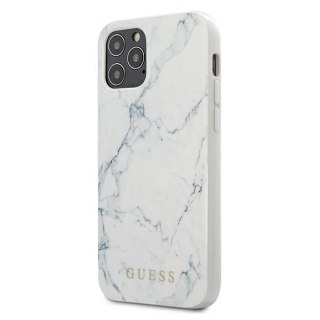 Etui iPhone 12 mini Guess GUHCP12SPCUMAWH biały hardcase Marble