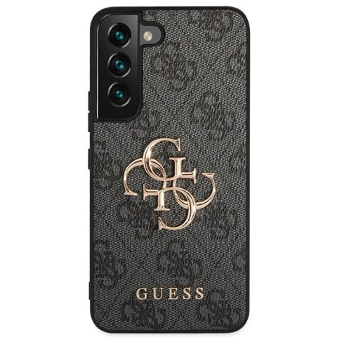 Etui na telefon Samsung Galaxy S23 Guess szare hardcase z metalowym logo