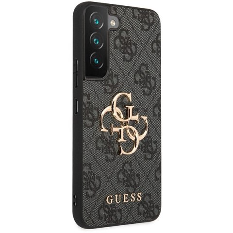 Etui na telefon Samsung Galaxy S23 Guess szare hardcase z metalowym logo