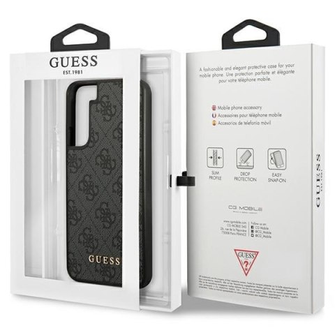 Etui na telefon Samsung Galaxy S23 Guess szare hardcase 4G Metal Gold