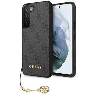 Etui na telefon Samsung Galaxy S23 Guess szare hardcase 4G Charms Collection