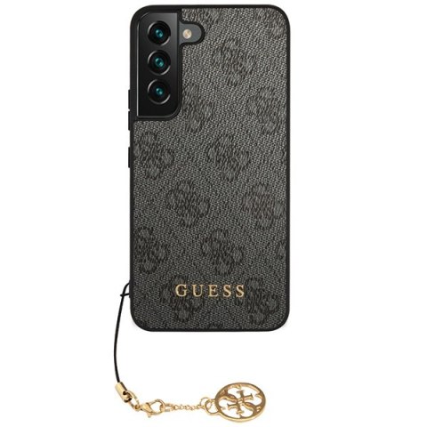 Etui na telefon Samsung Galaxy S23 Guess szare hardcase 4G Charms Collection