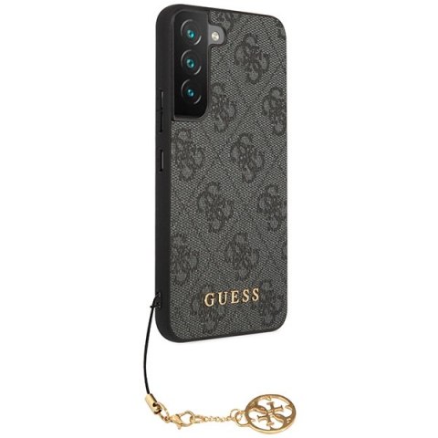 Etui na telefon Samsung Galaxy S23 Guess szare hardcase 4G Charms Collection