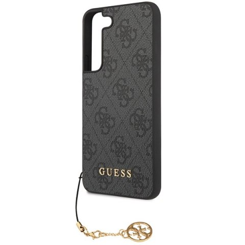 Etui na telefon Samsung Galaxy S23 Guess szare hardcase 4G Charms Collection