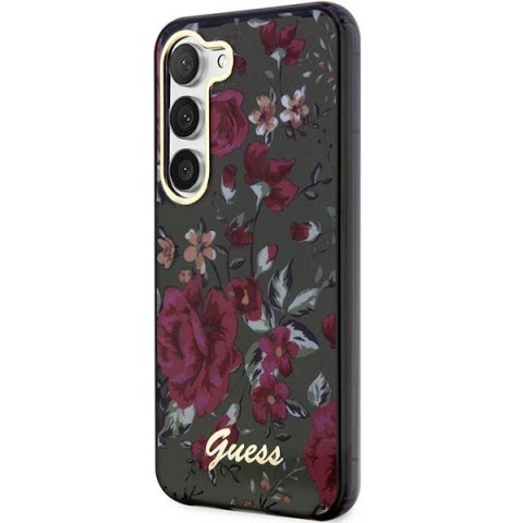 Etui na telefon Samsung Galaxy S23 Guess khaki Flower Collection