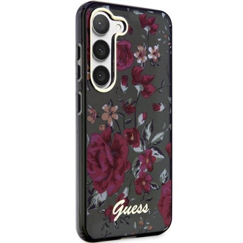 Etui na telefon Samsung Galaxy S23 Guess khaki Flower Collection