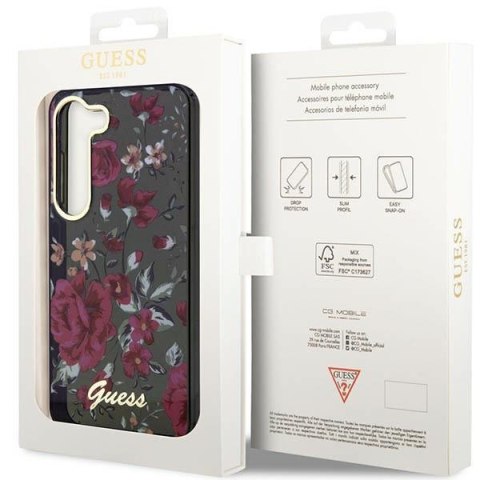 Etui na telefon Samsung Galaxy S23 Guess khaki Flower Collection