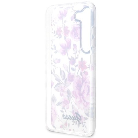 Etui Samsung Galaxy S23 Guess białe hardcase Flower Collection