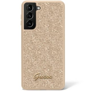 Etui na telefon Samsung Galaxy S23 Guess złote hardcase Glitter Script