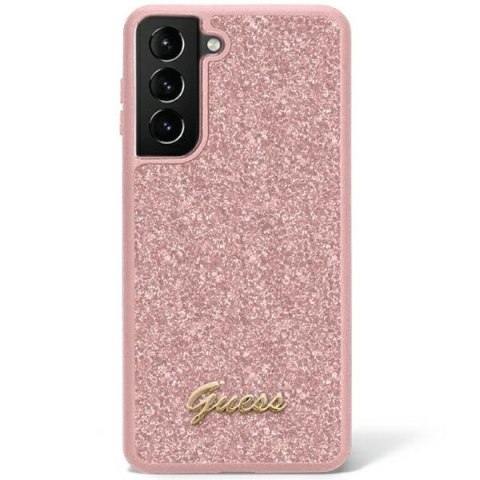 Etui na telefon Samsung Galaxy S23 Guess różowe Glitter Script hardcase