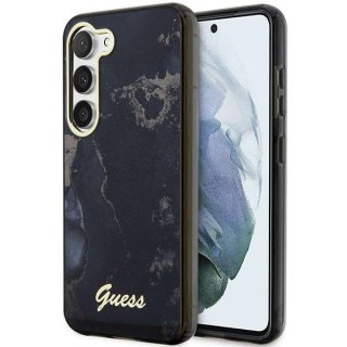 Etui na telefon Samsung Galaxy S23 Guess czarne hardcase Golden Marble