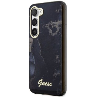 Etui na telefon Samsung Galaxy S23 Guess czarne hardcase Golden Marble