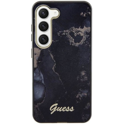 Etui na telefon Samsung Galaxy S23 Guess czarne hardcase Golden Marble