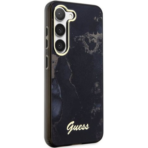 Etui na telefon Samsung Galaxy S23 Guess czarne hardcase Golden Marble