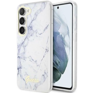 Etui Samsung Galaxy S23 Guess białe hardcase Marble