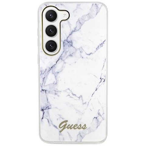 Etui Samsung Galaxy S23 Guess białe hardcase Marble