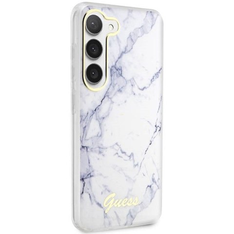 Etui Samsung Galaxy S23 Guess białe hardcase Marble