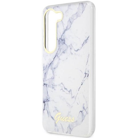 Etui Samsung Galaxy S23 Guess białe hardcase Marble