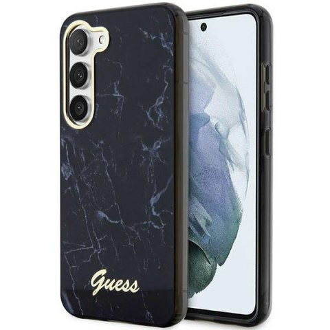 Etui na telefon Samsung Galaxy S23 Guess czarne hardcase Marble