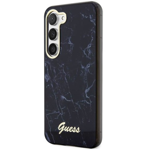 Etui na telefon Samsung Galaxy S23 Guess czarne hardcase Marble