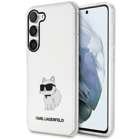 Etui na telefon Samsung Galaxy S23 Karl Lagerfeld Choupette transparentne