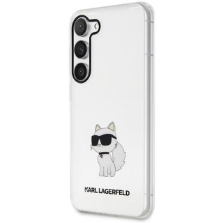 Etui na telefon Samsung Galaxy S23 Karl Lagerfeld Choupette transparentne