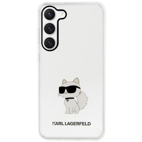 Etui na telefon Samsung Galaxy S23 Karl Lagerfeld Choupette transparentne