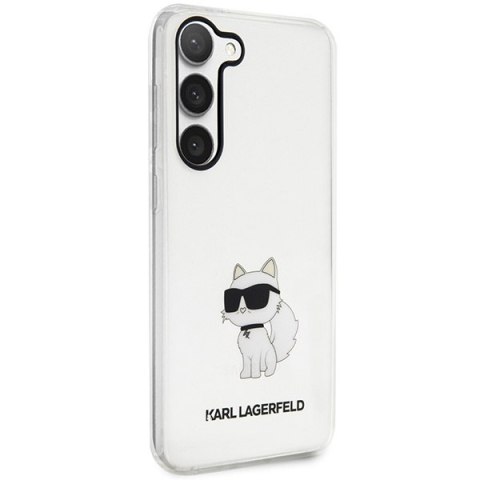 Etui na telefon Samsung Galaxy S23 Karl Lagerfeld Choupette transparentne