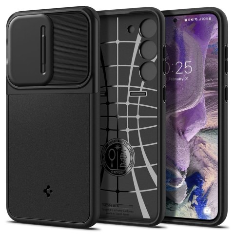 Etui na telefon Samsung Galaxy S23 Spigen Optik Pancerne Czarne