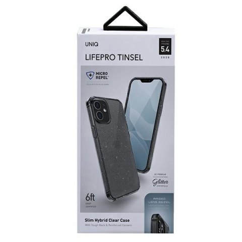 Etui na telefon iPhone 12 mini UNIQ LifePro Tinsel czarny