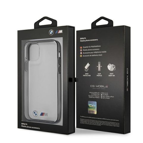 Etui iPhone 12 mini BMW przezroczyste hardcase Sandblast