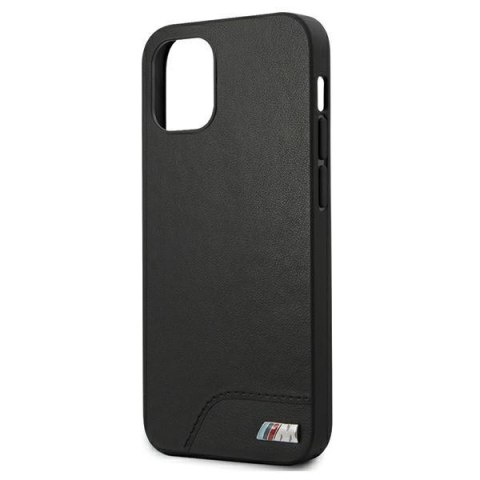 Etui iPhone 12 mini BMW czarne hardcase M Collection Smooth PU