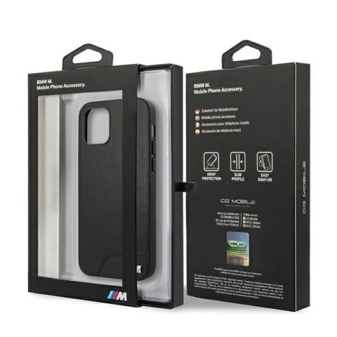 Etui BMW BMHCP12SMHOLBK Apple iPhone 12 mini czarny/black hardcase M Collection Smooth PU