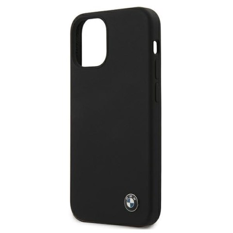 Etui iPhone 12 mini BMW czarne hardcase Silicone Signature