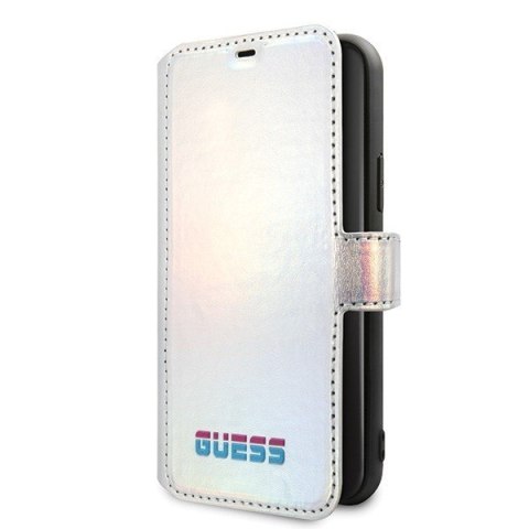 Etui iPhone 11 Pro Max Guess GUFLBKN65BLD srebrny book Iridescent