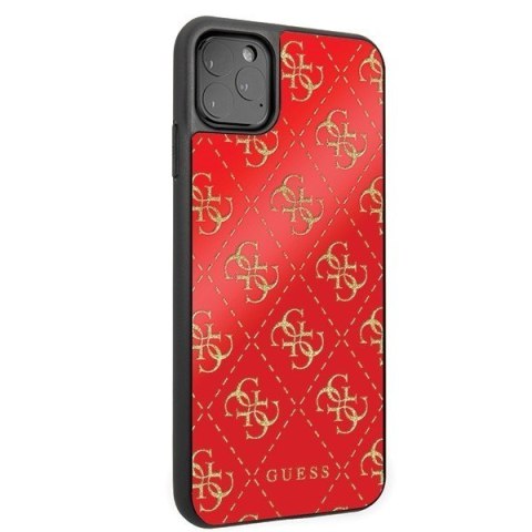 Etui iPhone 11 Pro Max Guess GUHCN654GGPRE czerwony hardcase 4G Double Layer Glitter