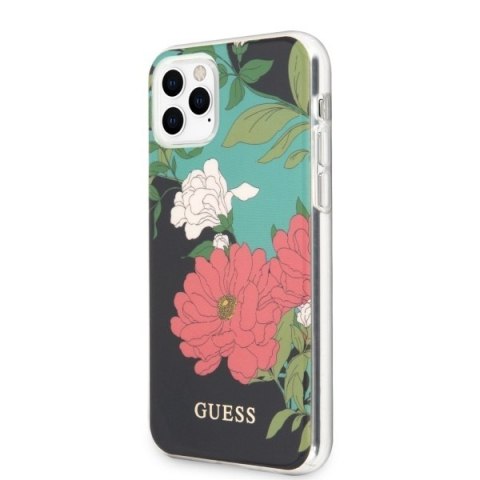 Etui na telefon iPhone 11 Pro Max Guess N°1 Flower Collection czarny hardcase