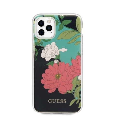 Etui na telefon iPhone 11 Pro Max Guess N°1 Flower Collection czarny hardcase