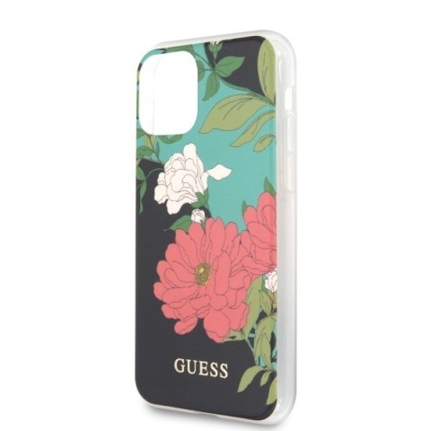 Etui na telefon iPhone 11 Pro Max Guess N°1 Flower Collection czarny hardcase