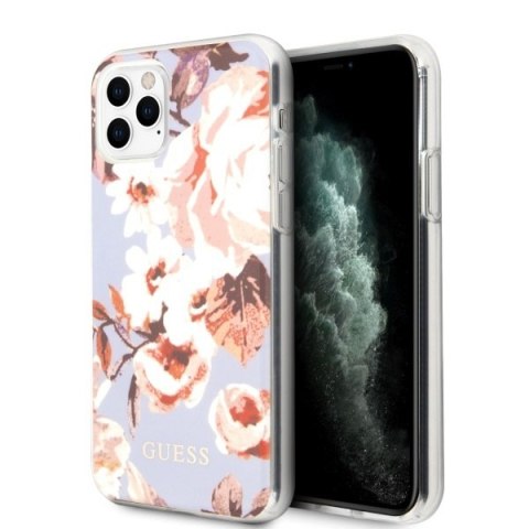 Etui iPhone 11 Pro Max Guess GUHCN65IMLFL02 liliowy hardcase N°2 Flower Collection