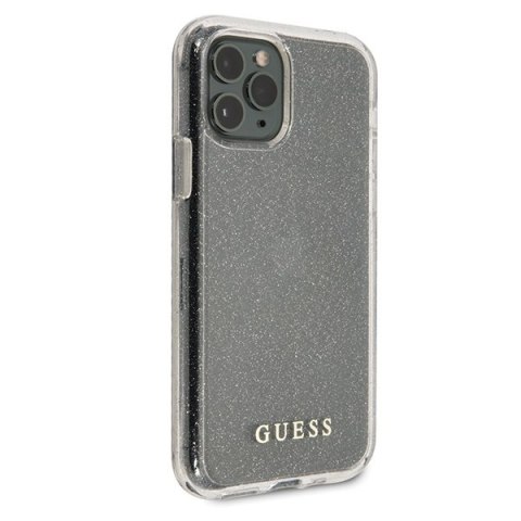 Etui na telefon iPhone 11 Pro Max Guess srebrny hardcase Glitter