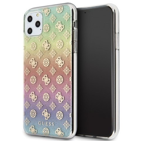 Etui na telefon iPhone 11 Pro Max Guess Iridescent 4G Peony multicolor