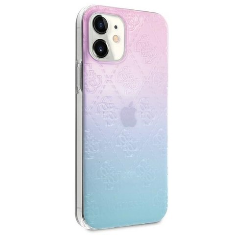 Etui na telefon iPhone 12 mini Guess 3D Pattern Niebiesko-Różowy