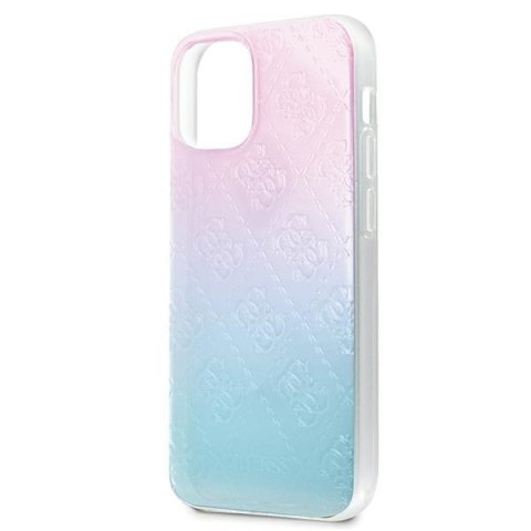 Etui na telefon iPhone 12 mini Guess 3D Pattern Niebiesko-Różowy