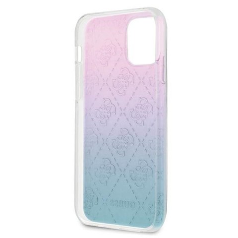 Etui na telefon iPhone 12 mini Guess 3D Pattern Niebiesko-Różowy