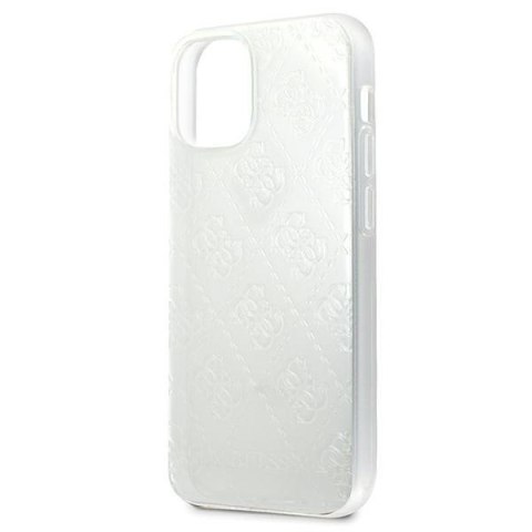 Etui na telefon iPhone 12 mini Guess transparentne hardcase 3D Pattern