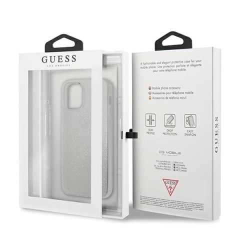 Etui na telefon iPhone 12 mini Guess transparentne hardcase 3D Pattern